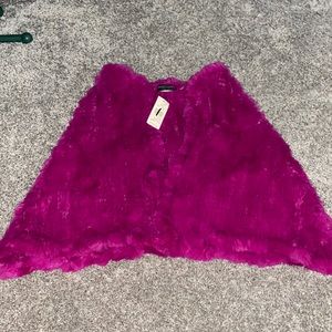 Valerie Stevens Rabbit Fur Shawl